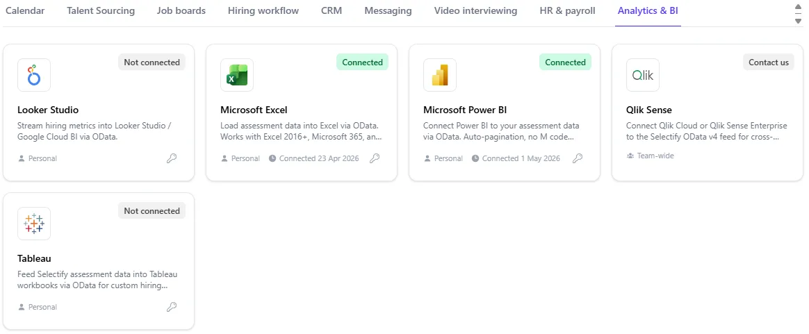 Selectify data in Power BI, Excel and Qlik